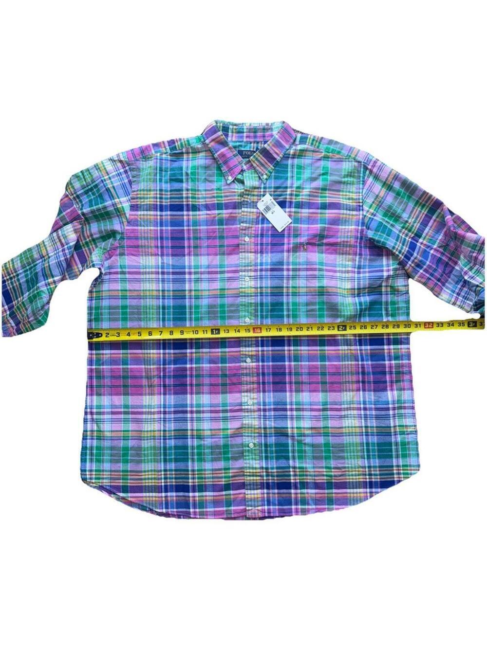 Polo Ralph Lauren Blue Pink Green Plaid Button Down Shirt Men’s 3XB NWT $125 - Picture 3 of 5
